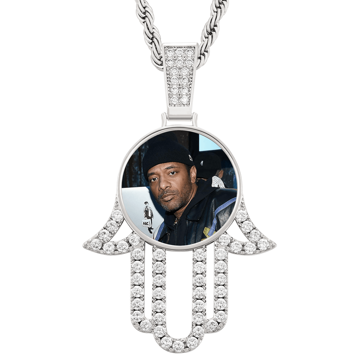 Custom Photo Pendant Chain – Bold Hip-Hop Drip Necklace for Men