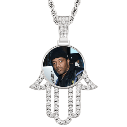 Custom Photo Pendant Chain – Bold Hip-Hop Drip Necklace for Men