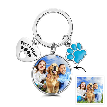 Custom Photo Keychain Gift For  Best Friend  Pet