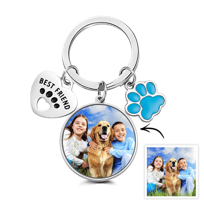 Custom Photo Keychain Gift For  Best Friend  Pet