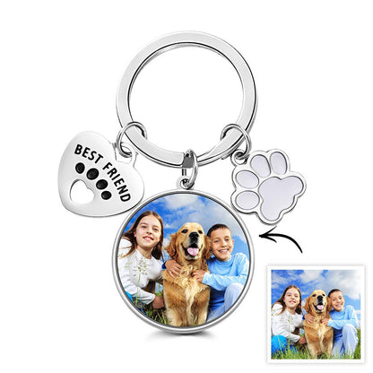 Custom Photo Keychain Gift For  Best Friend  Pet