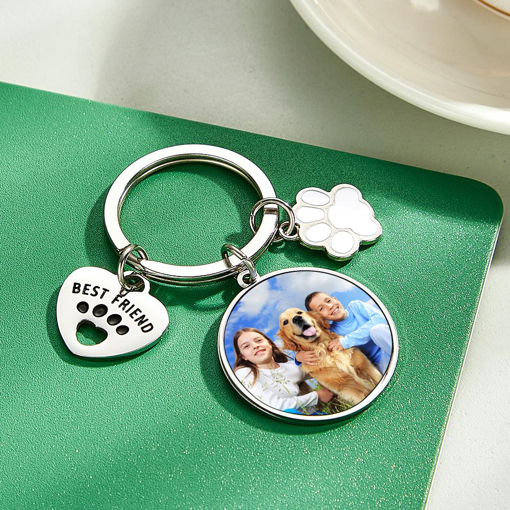 Custom Photo Keychain Gift For  Best Friend  Pet