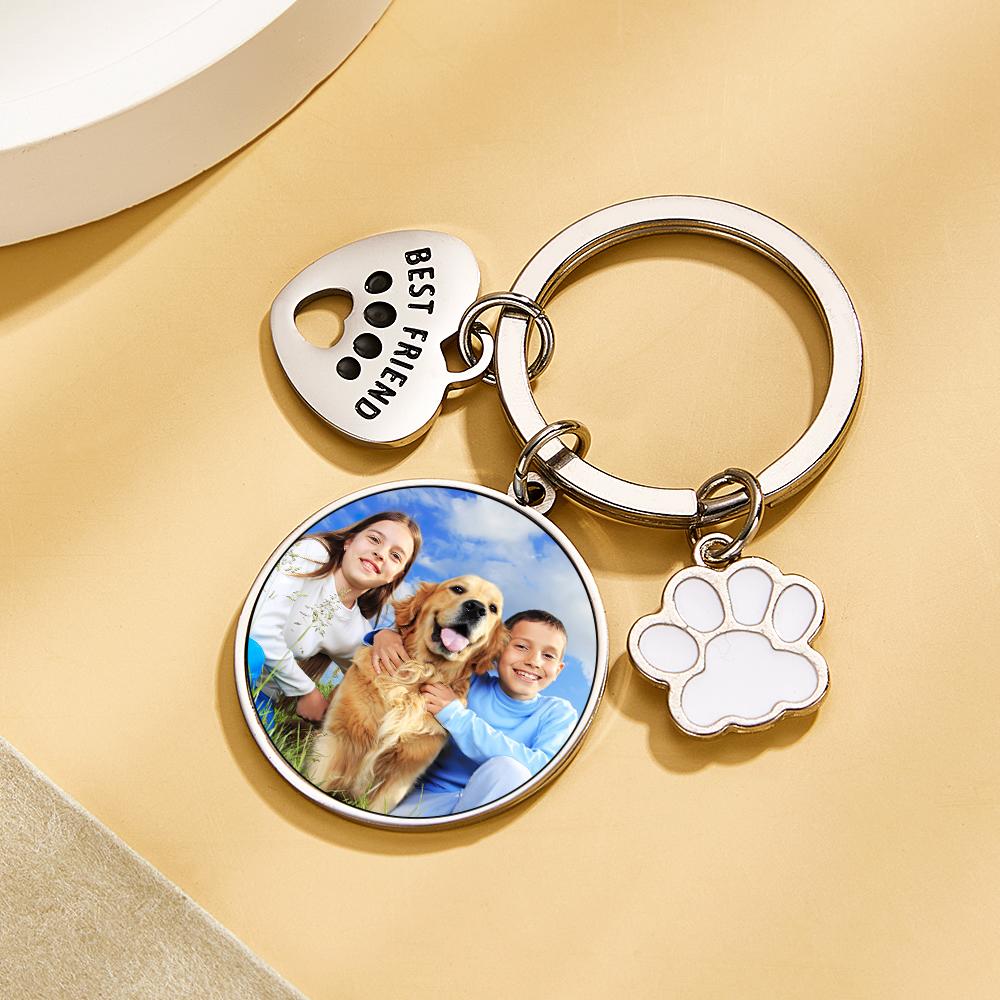 Custom Photo Keychain Gift For  Best Friend  Pet