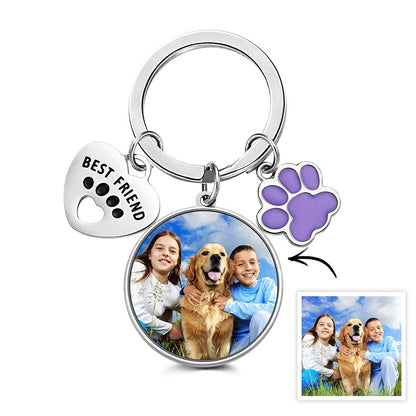 Custom Photo Keychain Gift For  Best Friend  Pet