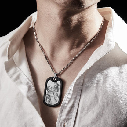 Custom Photo Necklace Personalized Calendar Pendant Anniversary Gifts for Him