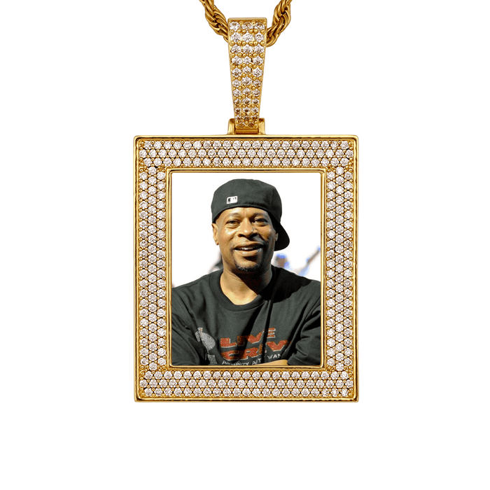 Hip-hop Picture Pendant Necklace- Stylish Square Necklace With Picture Inside