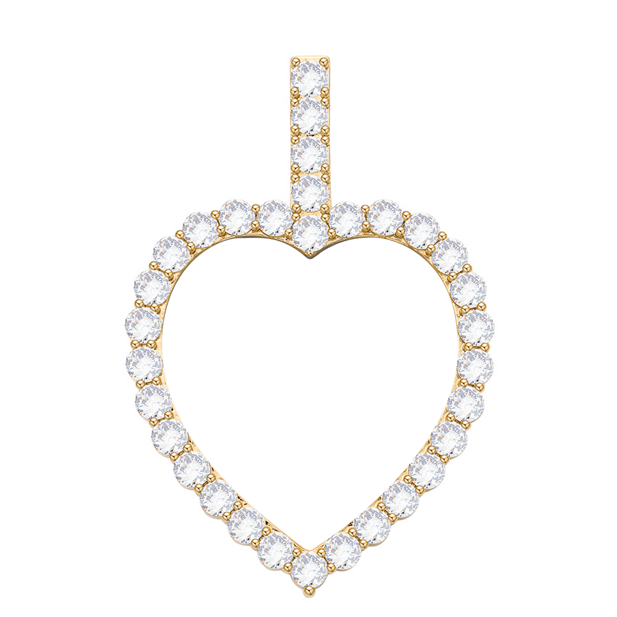 Iced Out Heart Photo Pendant Necklace for Hip-Hop Lovers – Engrave Your Story, Show Your Style