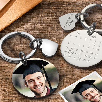 Calendar Keychain With Custom Picture Keychains For Graduation Gifts