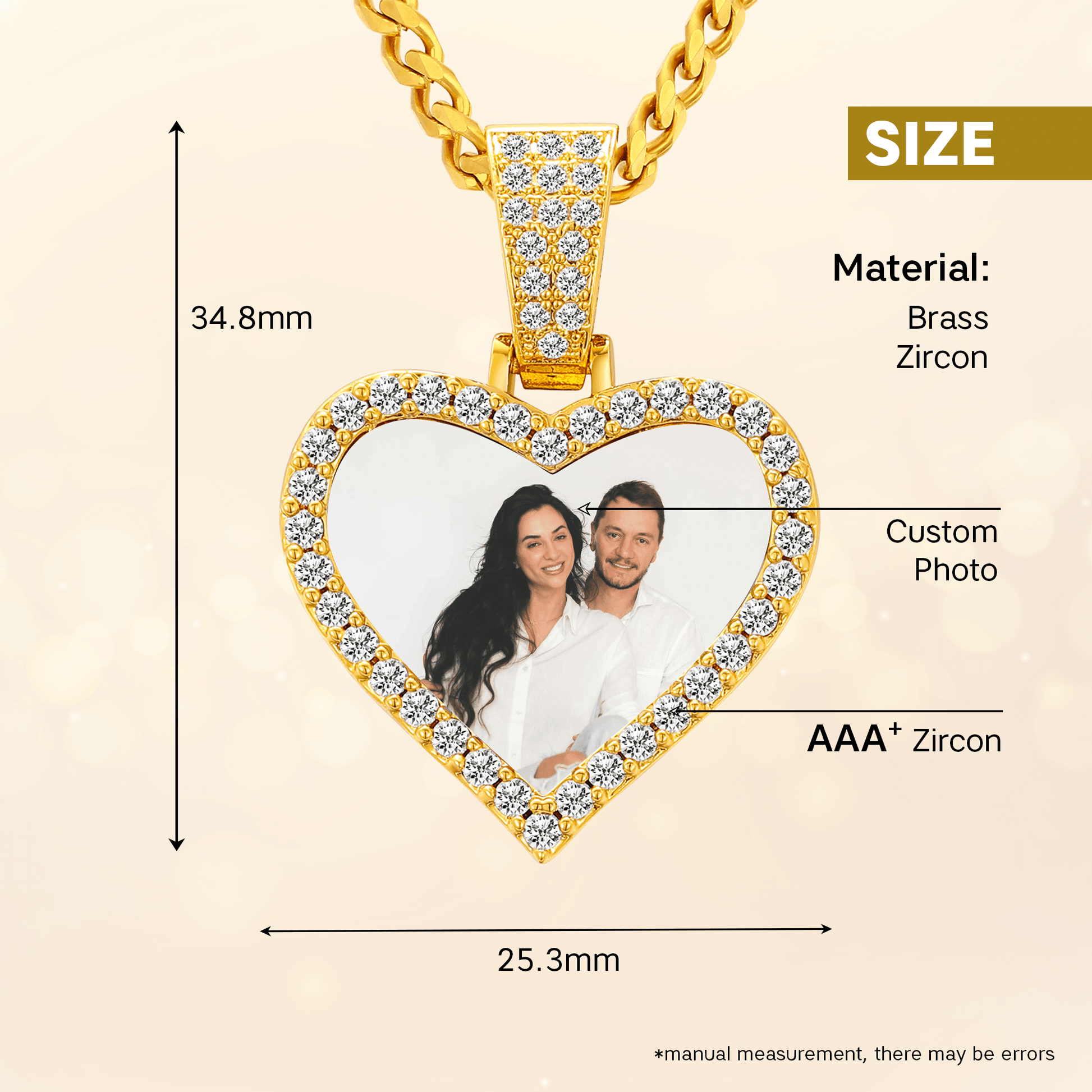 Personalized Heart Picture Pendant
