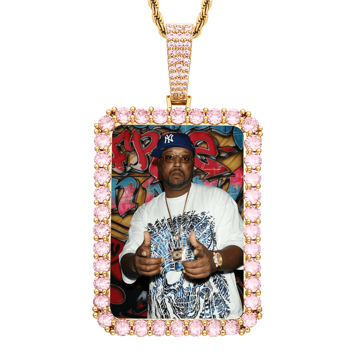 Personalized Medallion Necklace with Photo Inside – Hip-Hop Drip Pendant Necklace for Him