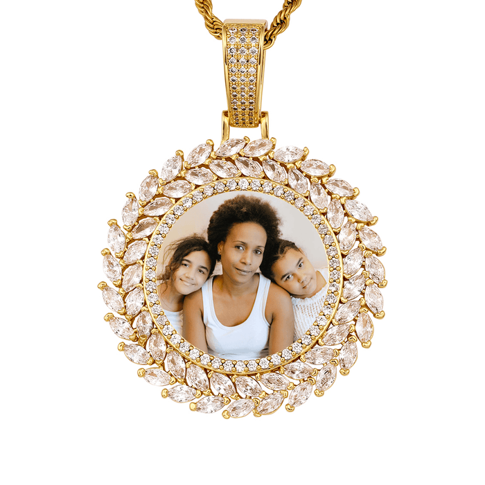 Personalized Oval Picture Pendant Necklace - Gift For Husband From Wife