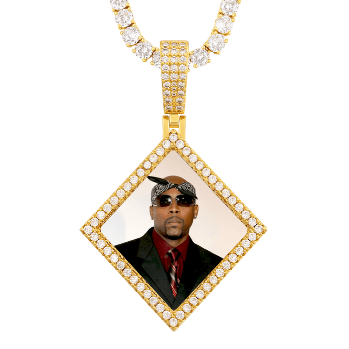 Rapper Style Photo Pendant Necklace – Iced Out Picture Pendant with Bold Style