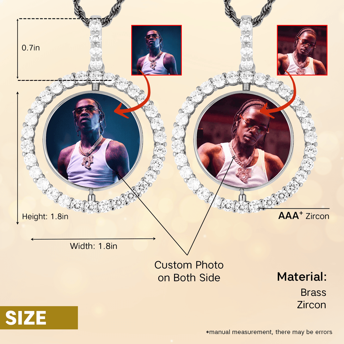 Double-Sided Medallion Picture Necklace