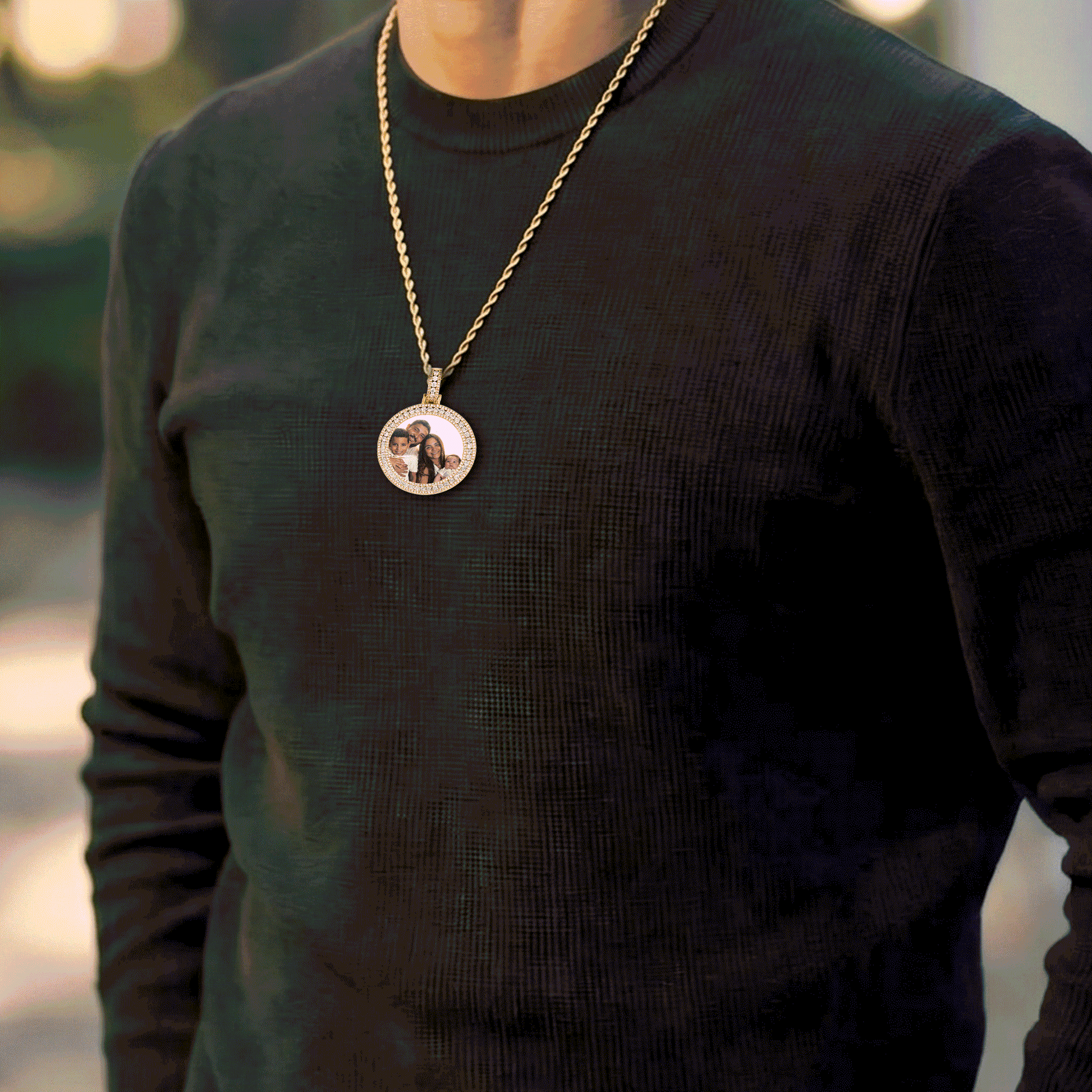 Medallion Photo Necklace For Best Friend