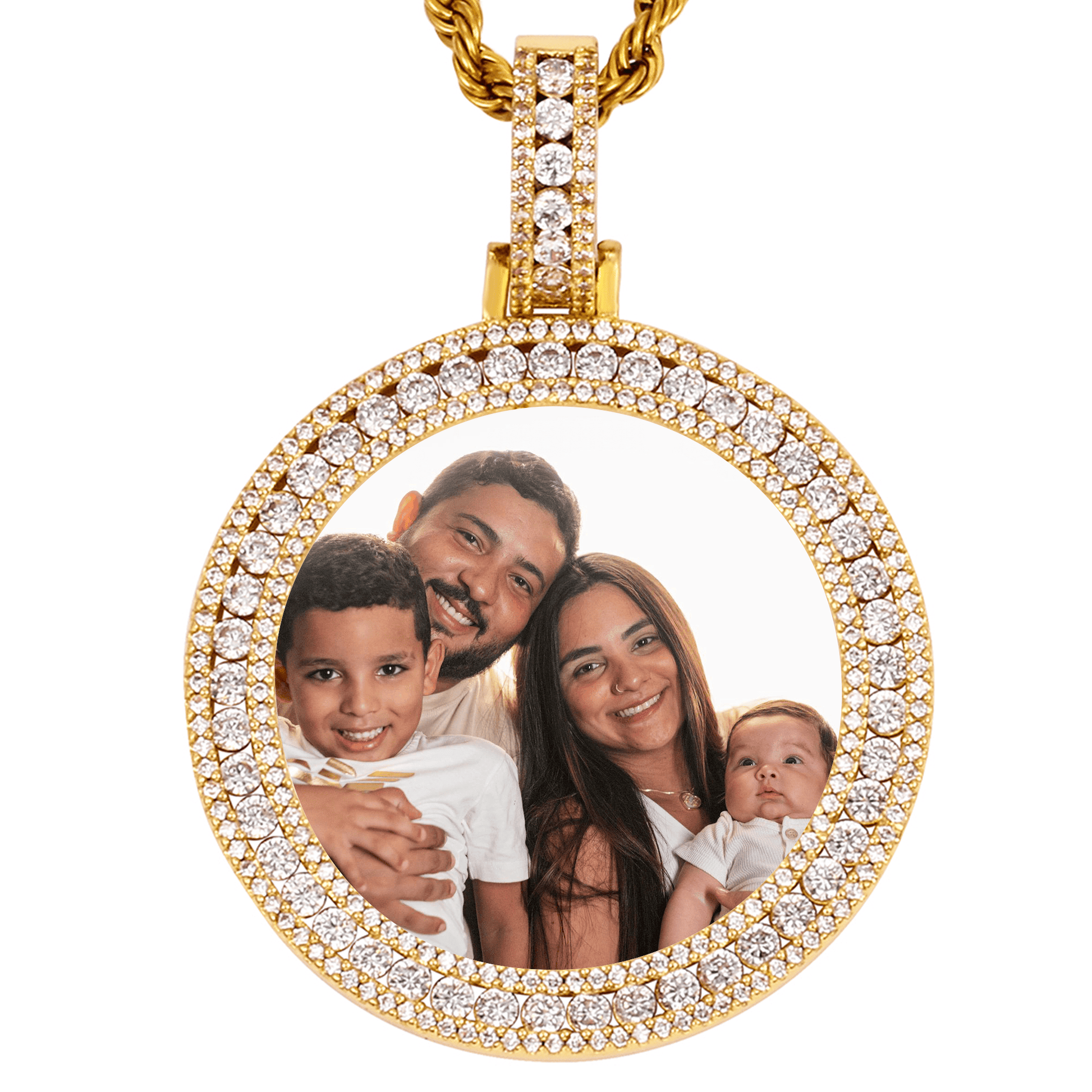 Round Medallion Memory Necklace With Picture - Sentimental Gift For Bestie