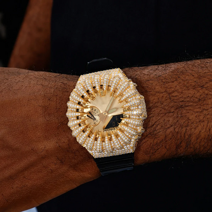 Bear Claw Iced Out Moissanite Silver Watch Case for GA2100 TQW0039