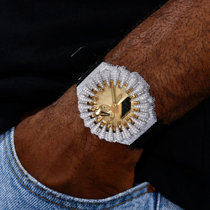 Bear Claw Iced Out Moissanite Silver Watch Case for GA2100 TQW0039