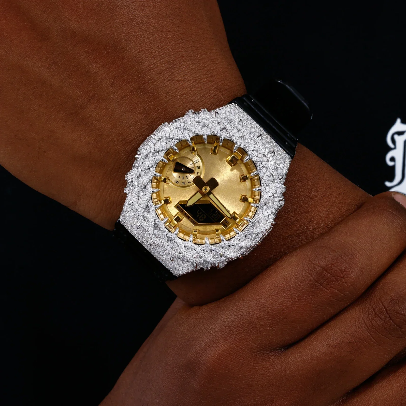 Iced Out Thorn Watch Bezel Case Compatible with GA2100 TQW0004