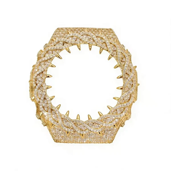 Iced Out Thorn Watch Bezel Case Compatible with GA2100 TQW0004