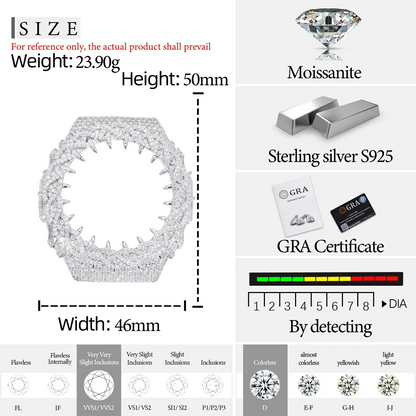 Iced Out Thorn Watch Bezel Case Compatible with GA2100 TQW0004