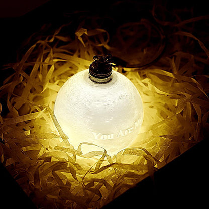 Custom 3D Printed Photo Moon Lamp Keychain For Wife
