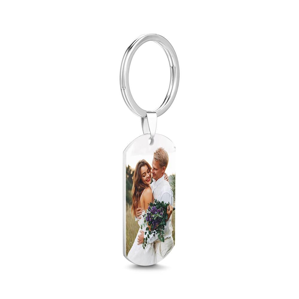 Custom Keychain with Picture Custom Scannable Code Music Song Code Keychain For Wife