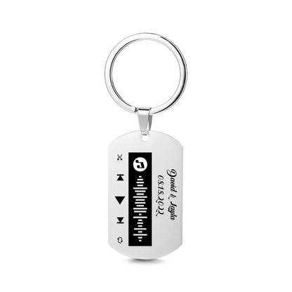 Custom Keychain with Picture Custom Scannable Code Music Song Code Keychain For Wife