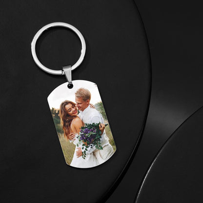 Custom Keychain with Picture Custom Scannable Code Music Song Code Keychain For Wife