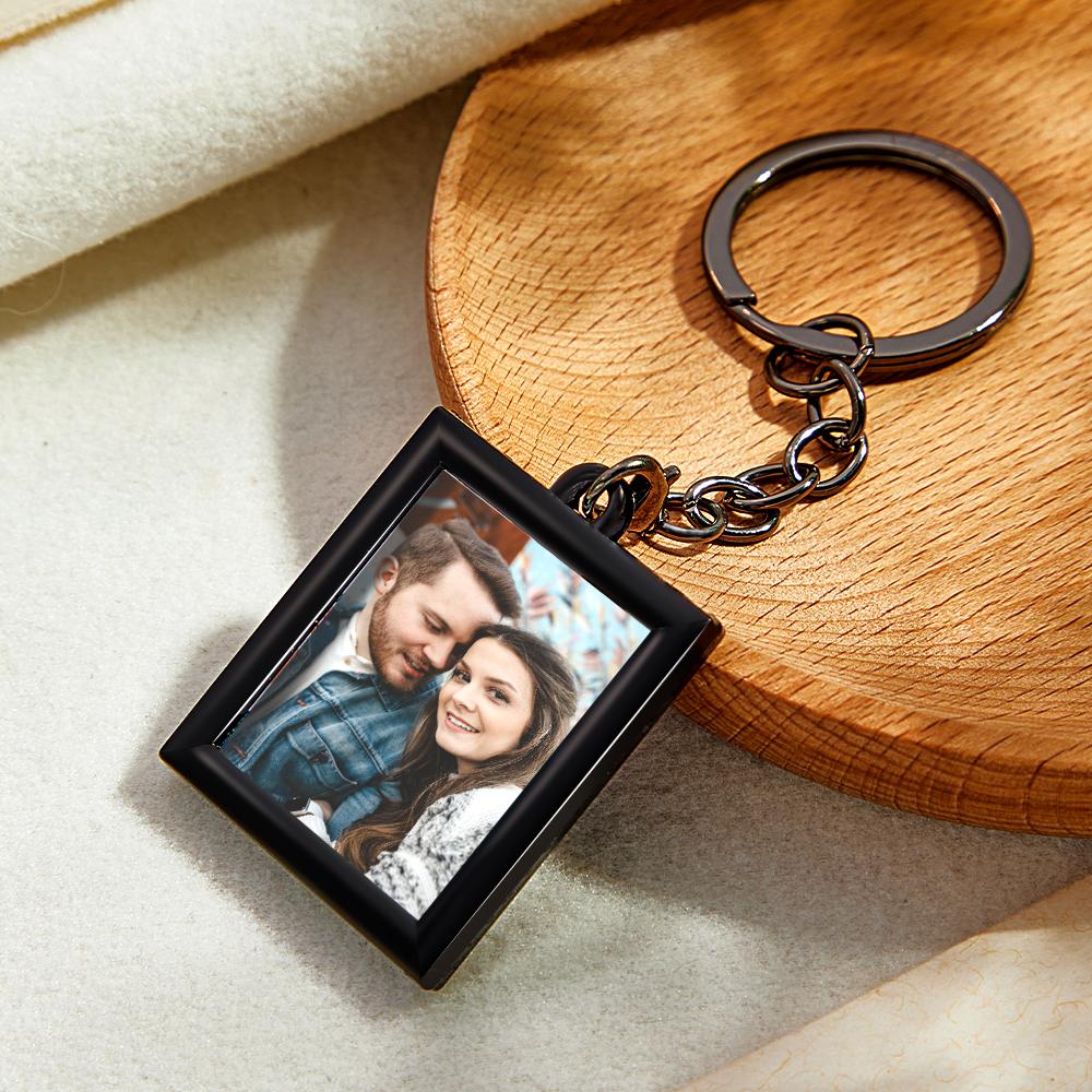 Custom Photo Keychain Minimalist Photo Frame Creative Gift For Husband