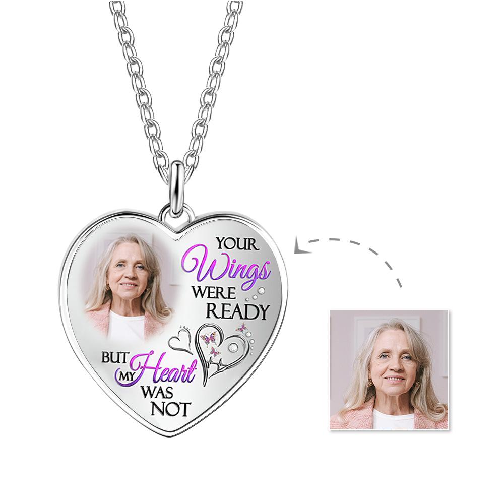 Custom Photo Necklace Unique Metal Gift For Grandmother
