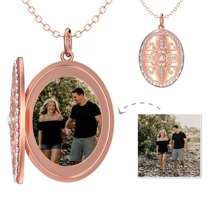 Personalized Photo Necklace Custom Anniversary Gift For Wife