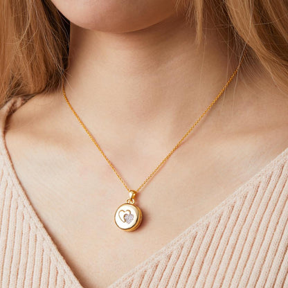 Personalized Photo Locket Necklace Elegant Birthstone Oval Shape Pendant Necklace For Wife