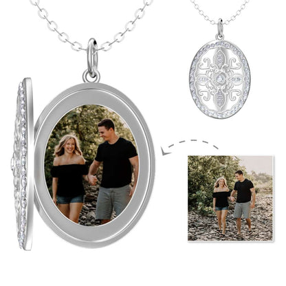 Personalized Photo Necklace Custom Anniversary Gift For Wife