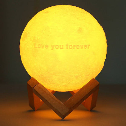 Custom Text Moon Lamp Luna Night Light – Personalized Valentine’s Day Gift