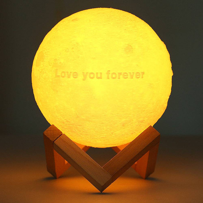 Custom Text Moon Lamp Luna Night Light – Personalized Valentine’s Day Gift