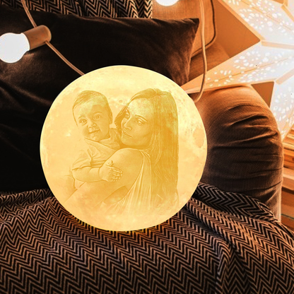 Custom Photo Moon Lamp Luna Night Light – Personalized  Anniversary or Christmas Gift