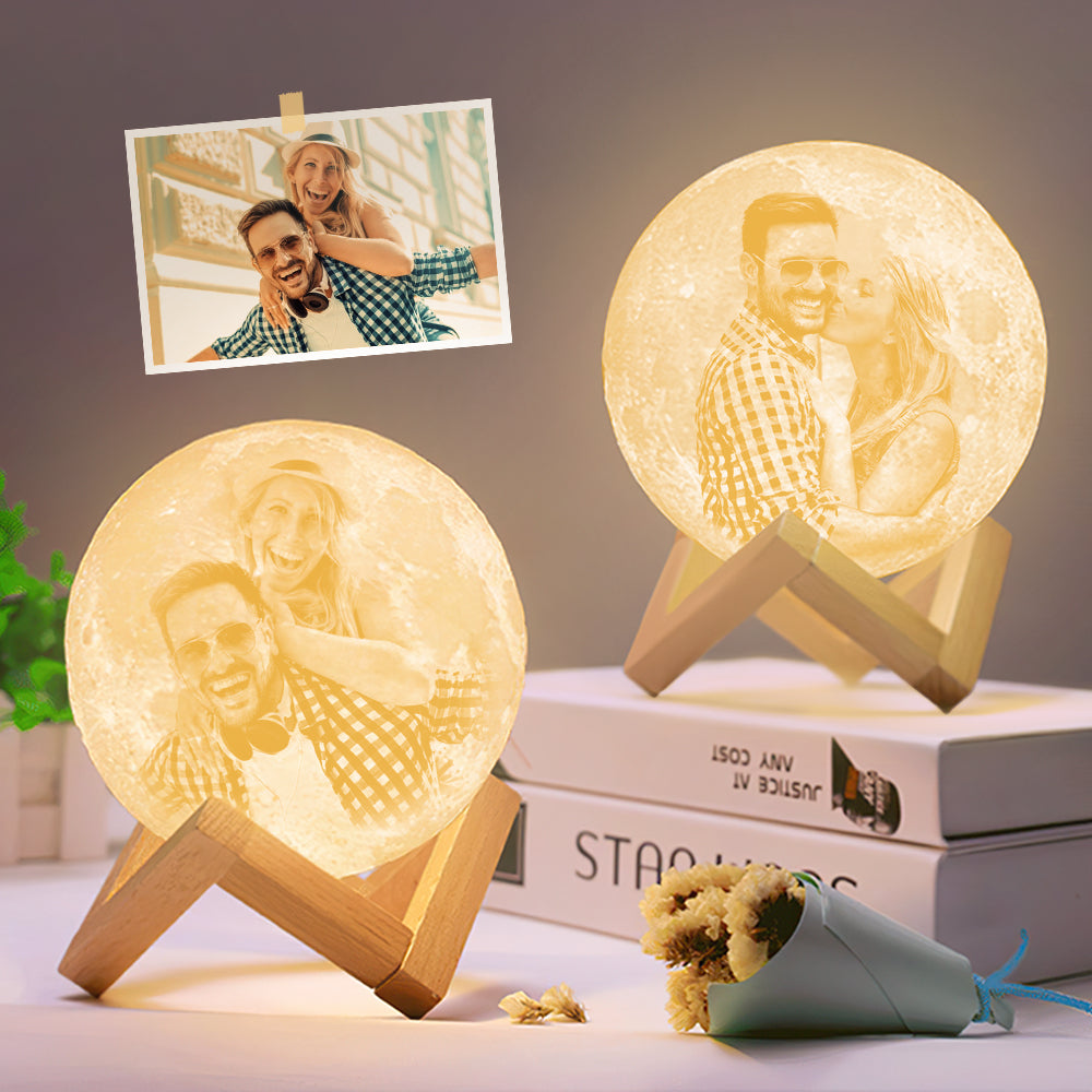 Custom Photo Moon Lamp Luna Night Light – Personalized  Anniversary or Christmas Gift