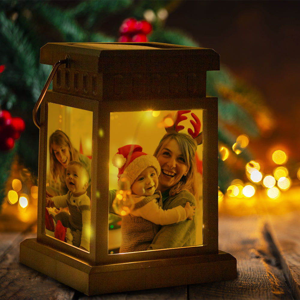 Personalized Photo Lantern Nightlight Lamp Solar Garden Light Anniversary Gifts for Couple