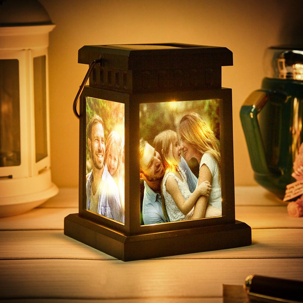 Personalized Photo Lantern Nightlight Lamp Solar Garden Light Anniversary Gifts for Couple
