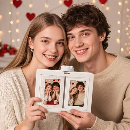Personalized Rotating Photo Frame Carousel Custom Photo Desktop Photo Reel Flip & Spin Photo Box  Anniversary GIft For Wife