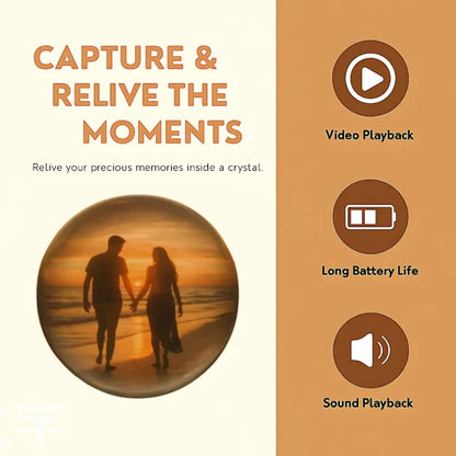 Glass Video Globe – Playable Video Gift Sphere Gift for Valentine’s Day or Christmas