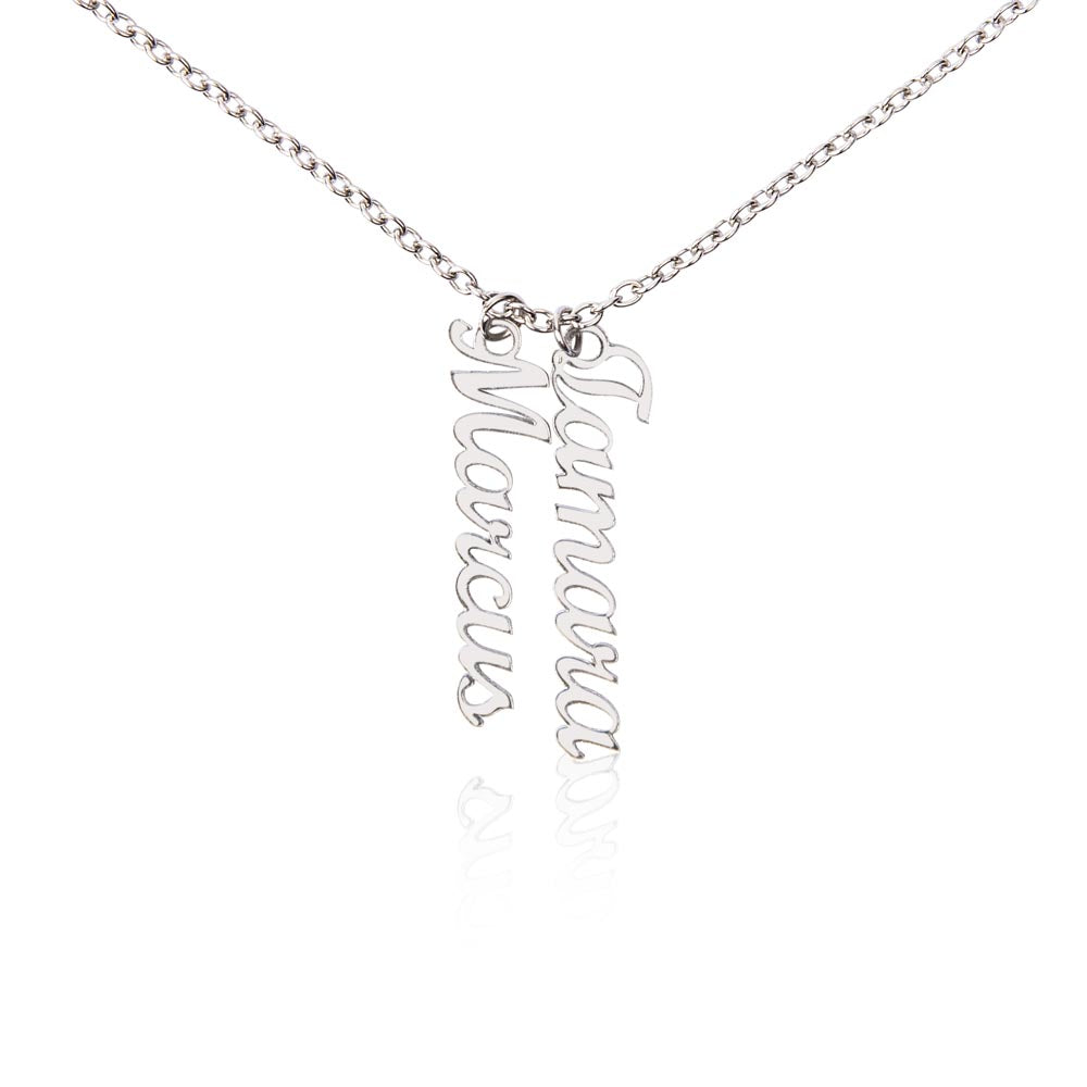 Multi Name Vertical Name Necklace