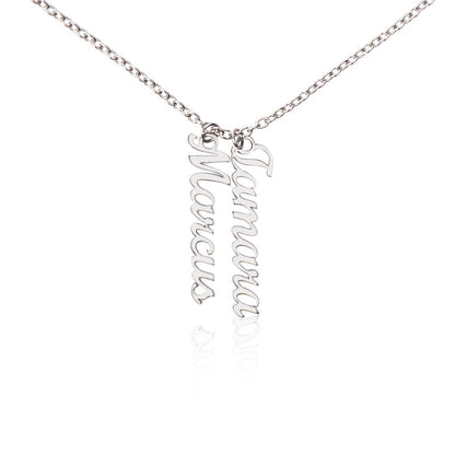 Multi Name Vertical Name Necklace