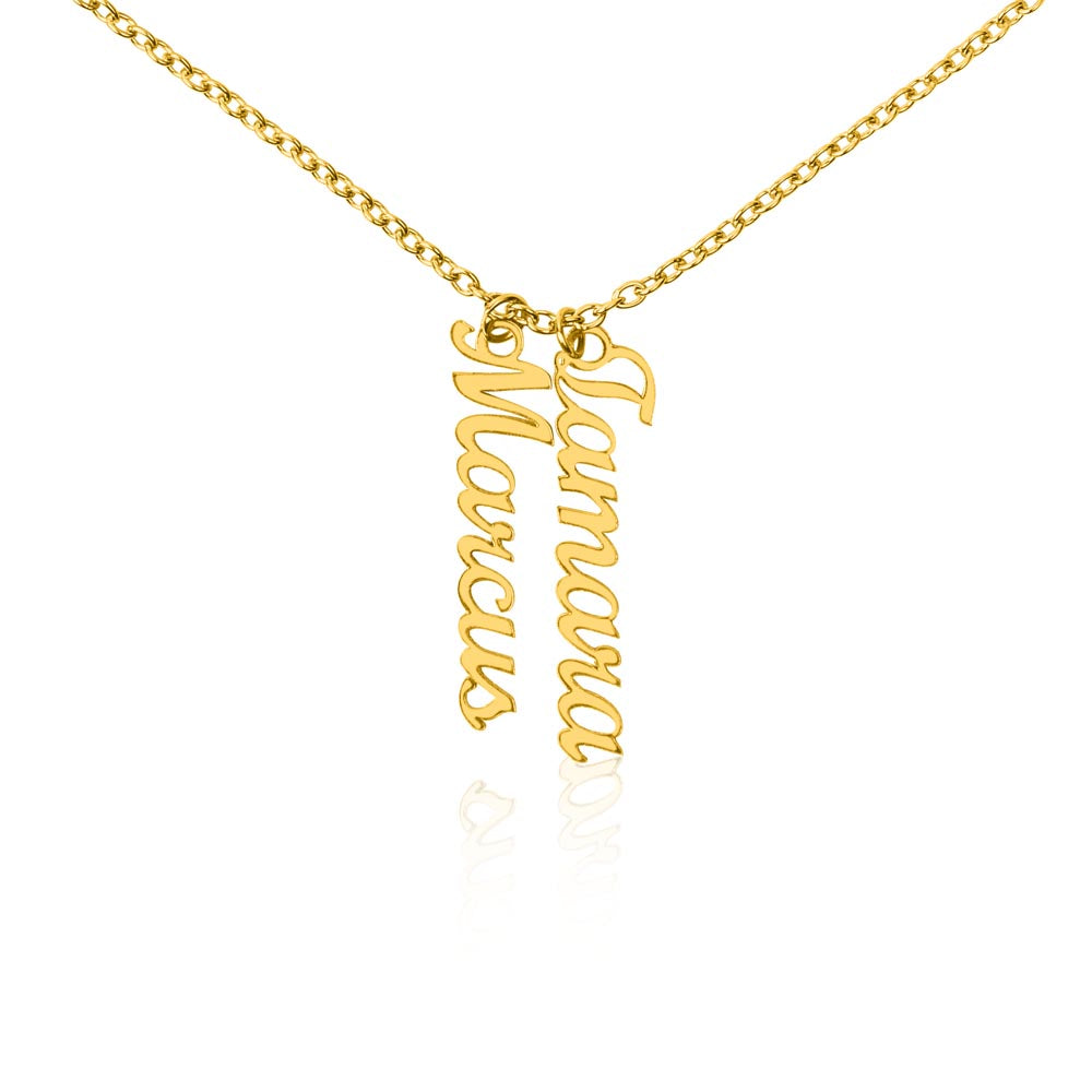 Multi Name Vertical Name Necklace