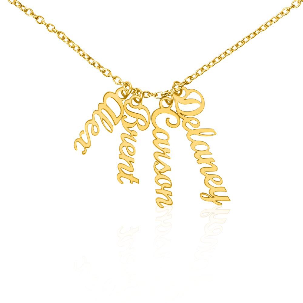 Multi Name Vertical Name Necklace