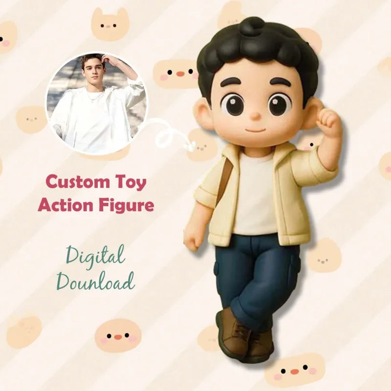 Custom One Person 3D Mini Figure From Your Photo Personalized Toy Figure Gifts For Kids