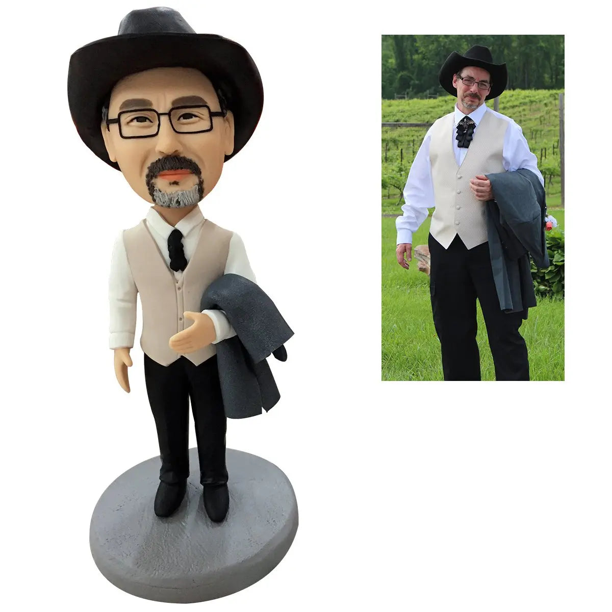 Fully Body Customizable One Person Custom Bobbleheads With Engraved Text For Him or Her
