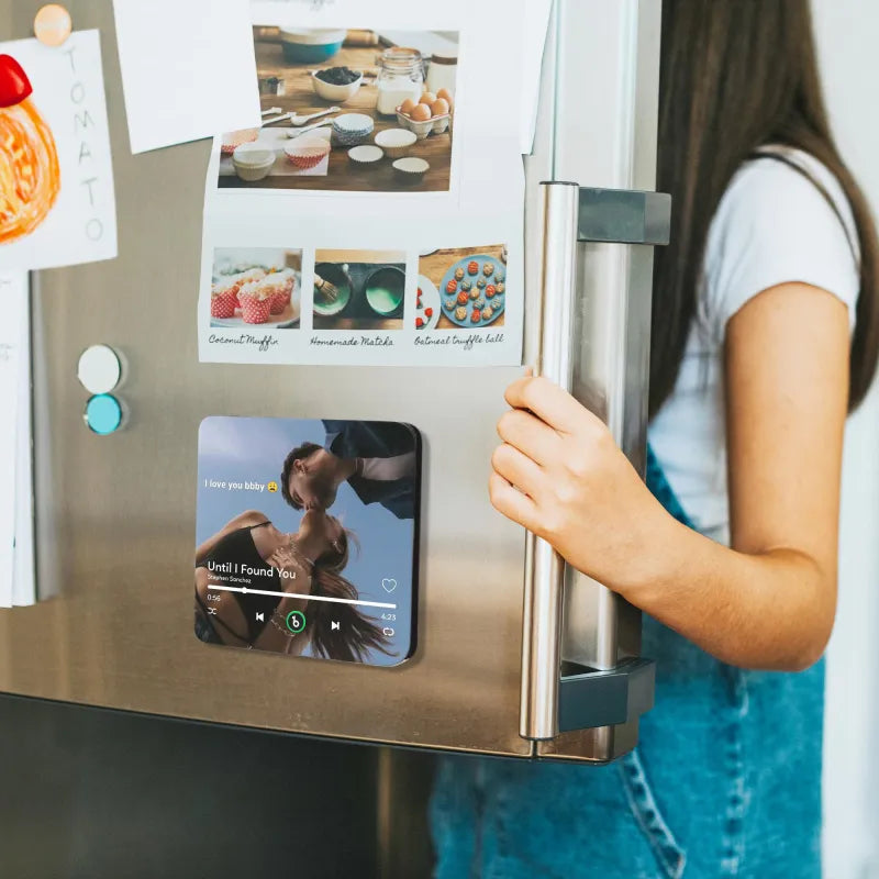 Personalized FridgeBeats Frameless 4.0 Custom Photo & Text Music Fridge Magnet For Valentines Gift
