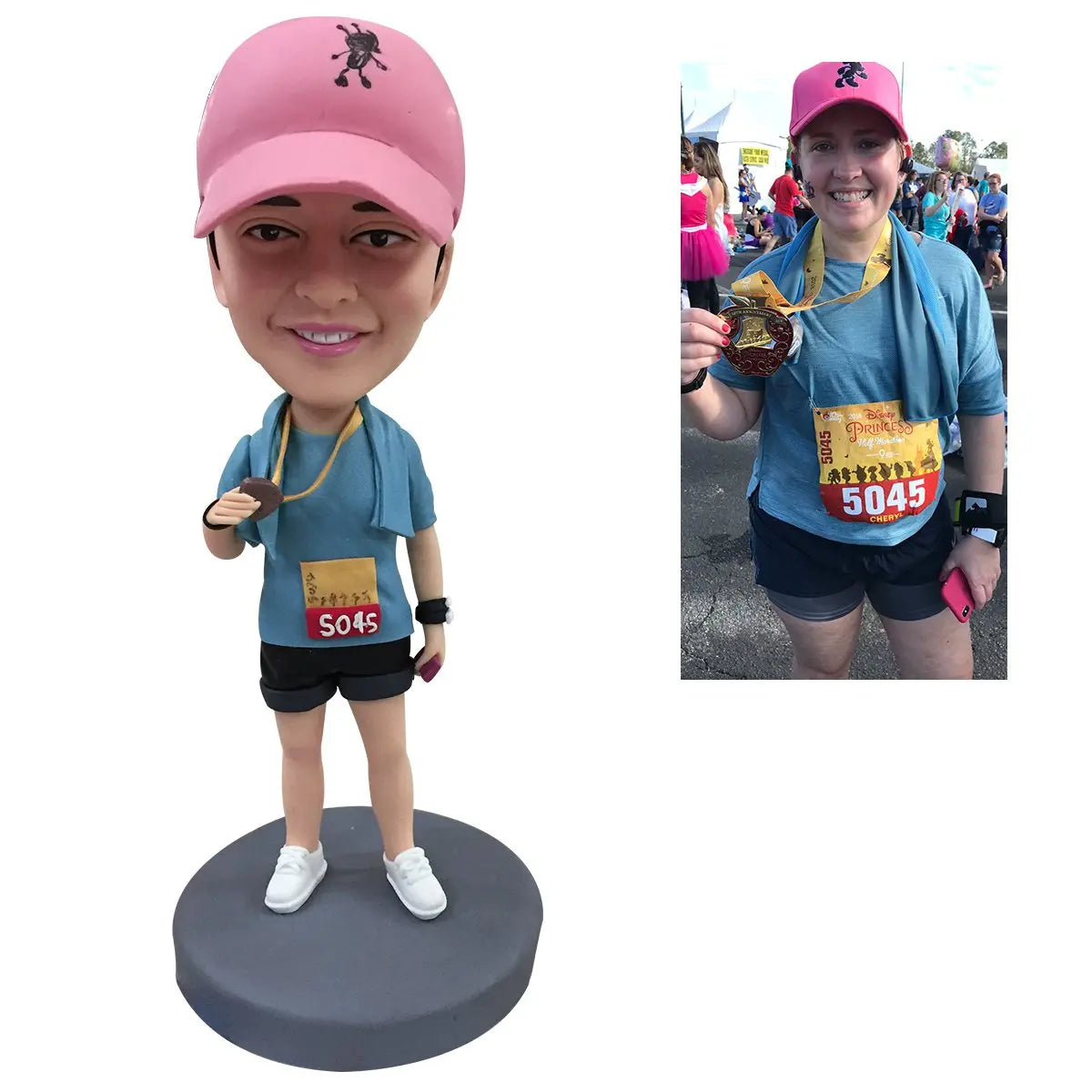 Fully Body Customizable One Person Custom Bobbleheads With Engraved Text For Him or Her