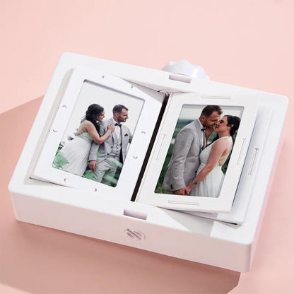 Personalized Rotating Photo Frame Carousel Custom Photo Desktop Photo Reel Flip & Spin Photo Box  Anniversary GIft For Wife